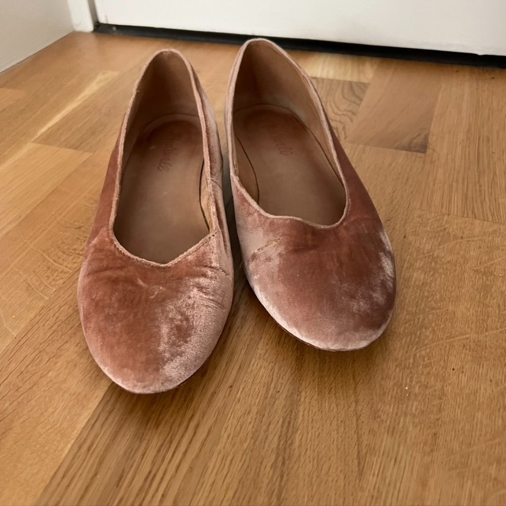 Madewell Pink Suede Flats